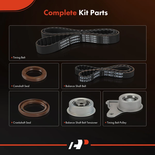 6 Pcs Timing Belt Kit for Dodge Ram 50 1993 Mitsubishi Mighty Max 1993-1996