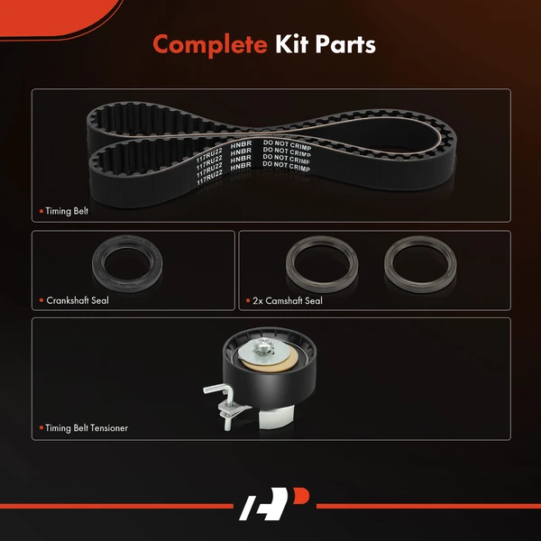 5 Pcs Timing Belt Kit for Ford Fusion Escape Fiesta Transit Connect Turbocharged