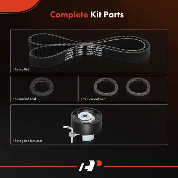 5 Pcs Timing Belt Kit for Ford Fiesta 2011-2019 1.6L GAS
