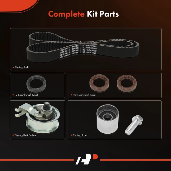 6 Pcs Timing Belt Kit for Audi TT TT Quattro 2000 Volkswagen Beetle 1999-2000