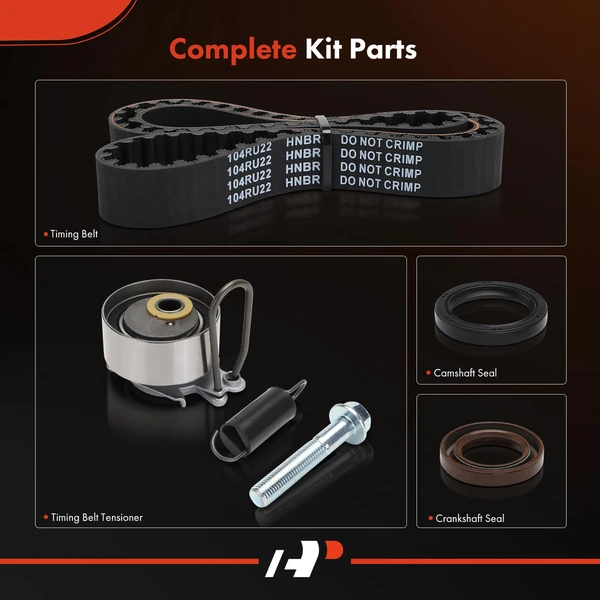 4 Pcs Timing Belt Kit for Honda Civic 2001-2005 L4 1.7L SOHC