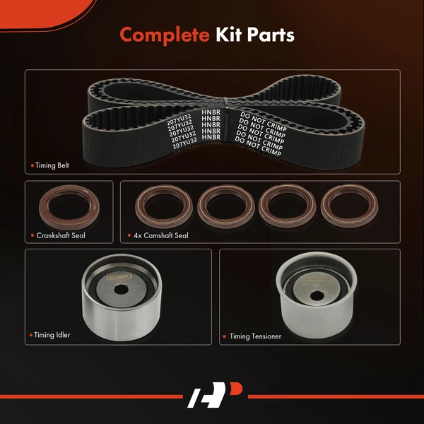 8 Pcs Timing Belt Kit for Hyundai Santa Fe Tiburon Sonata Kia Optima Sportage GAS