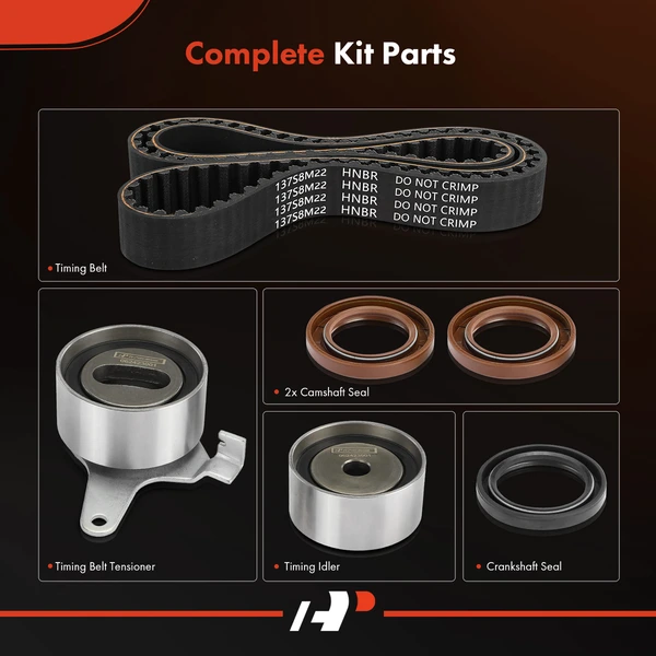 6 Pcs Timing Belt Kit for Kia Rio 2001-2005 L4 1.5L 1.6L GAS DOHC