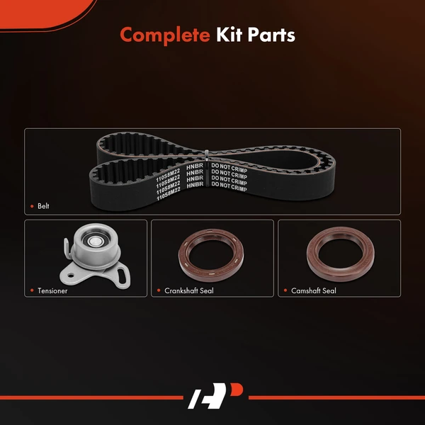 4 Pcs Engine Timing Belt Kit for Honda Hyundai 2000-2003 L4 1.5L GAS SOHC