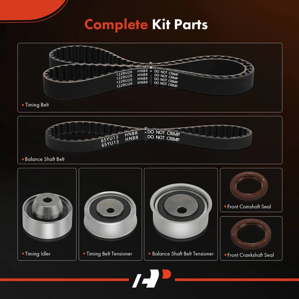 7 Pcs Timing Belt Kit for Mitsubishi Outlander Lancer Eclipse Galant L4 2.4L GAS