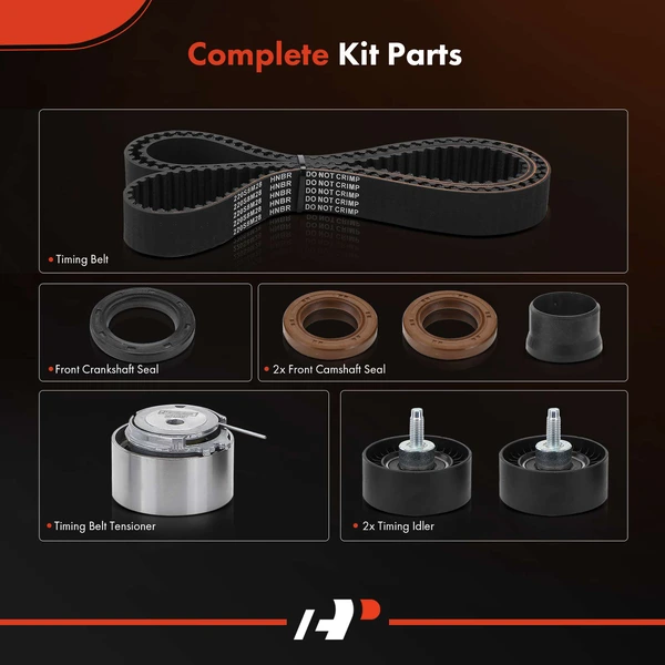 7 Pcs Timing Belt Kit for Jeep Liberty KJ 2005-2006 L4 2.8L DIESEL Sport Utility