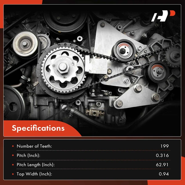 Engine Timing Belt for Chevrolet Cruze 2014-2015 2.0L DIESEL 199 Tooth