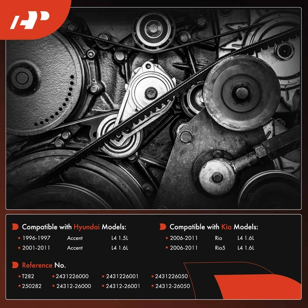 Engine Timing Belt for Hyundai Accent 1996-1997 01-11 Kia Rio Rio5 2006-2011 105 Tooth