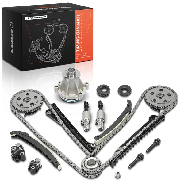 14 Pcs Engine Timing Chain Kit with Water Pump for 2007-2008 Ford Expedition