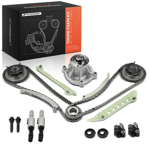 14 Pcs Timing Chain & Component Kit with Water Pump for 2006-2010 Mercury Mountaineer