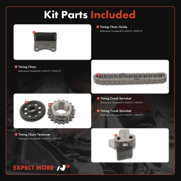 7 Pcs Engine Timing Chain Kit for Toyota Corolla 1971-1982 Carina Van L4 1.8L