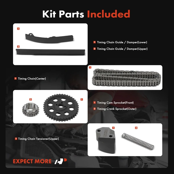 6 Pcs Engine Timing Chain Kit for 1984 Nissan Maxima