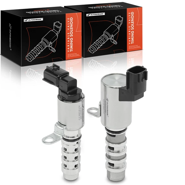 2 Pcs Intake & Exhaust Engine Variable Valve Timing VVT Solenoid for 2012-2014 Nissan Versa