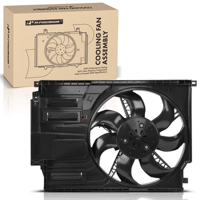 Single Radiator Cooling Fan Assembly with Brushless Motor