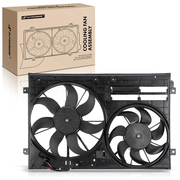 Radiator Cooling Fan Assembly with Brushless Motor for 2006-2013 Audi A3