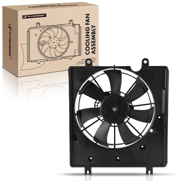 Single Radiator Cooling Fan Assembly with Shroud for 2022 Honda Civic