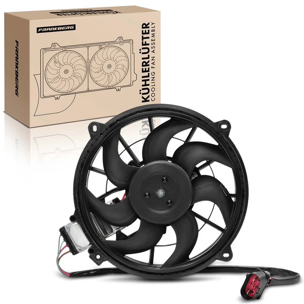 Passenger Engine Radiator Cooling Fan Assembly for Audi A6 Quattro 2000-2004 R8 S4