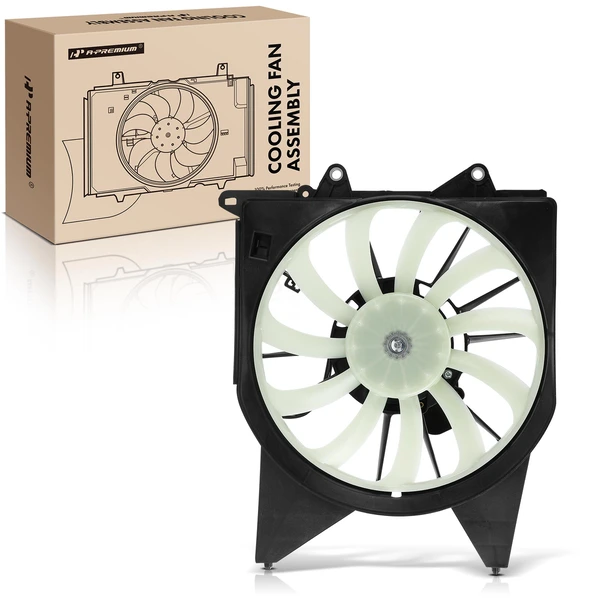 Single AC Condenser Fan Assembly with Shroud for Honda Civic 2017-2021 L4 2.0L