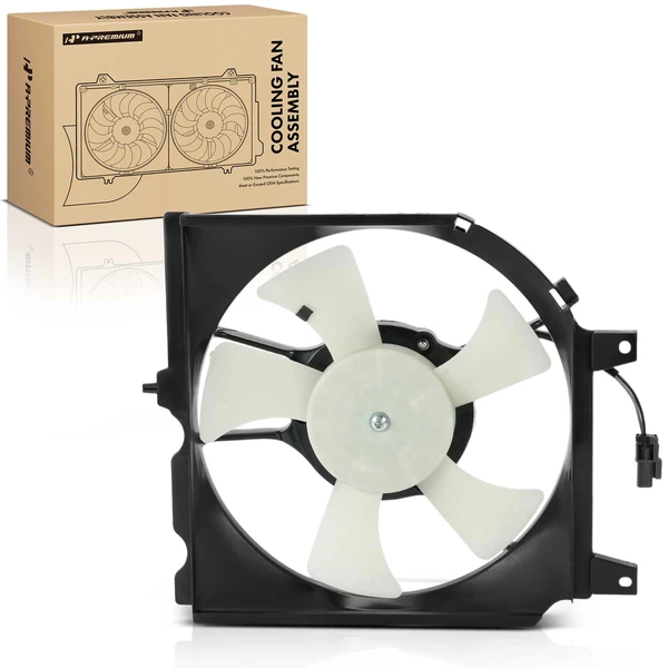 AC Condenser Fan Assy with Shroud for 1991-1999 Nissan Sentra