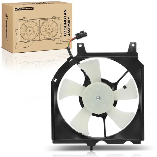 AC Condenser Fan Assembly with Shroud for Nissan NX 1991-1993 Sentra 1991-1994