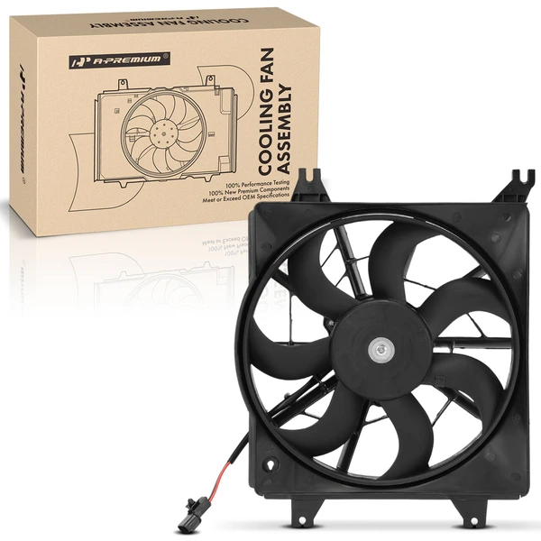 Radiator Cooling Fan Assy with Shroud for Hyundai Excel Scoupe Mitsubishi Precis