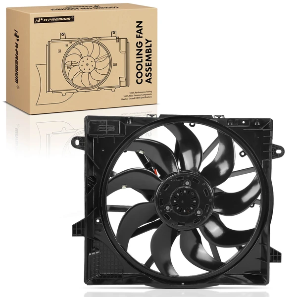 Single Radiator Fan Assembly with Brushless Motor for 2021-2024 Jeep Wrangler