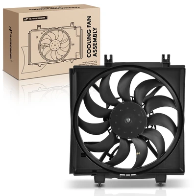 Single Radiator Cooling Fan with Shroud Assembly