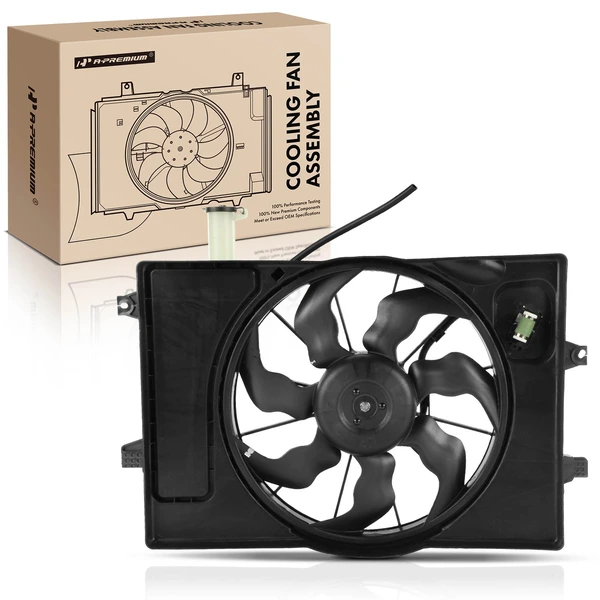 Single Radiator Cooling Fan with Shroud Assembly for Hyundai Elantra 2021-2023