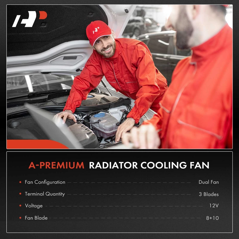Dual Radiator Cooling Fan Assembly with Brushless Motor for Nissan Rogue 2014-2020