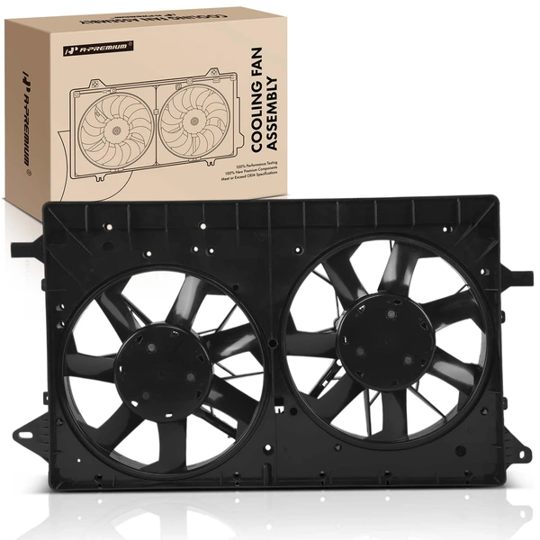 Dual Radiator & Condenser Fan Assembly with Brushless Motor for 2016-2019 Chevrolet Volt