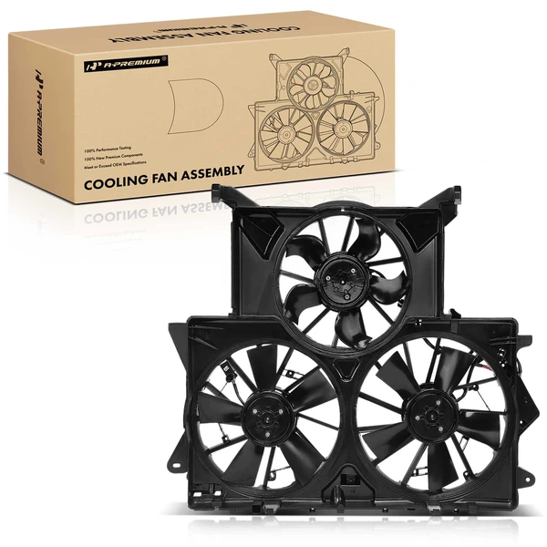 Triple Radiator Cooling Fan Assembly with Brushless Motor for 2021-2023 GMC Yukon XL