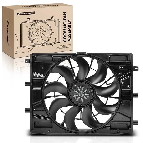 Single Radiator Cooling Fan Assembly with Brushless Motor for Buick Envision