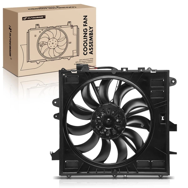 Single Radiator Cooling Fan Assembly with Brushless Motor for Chevrolet Camaro 21-23