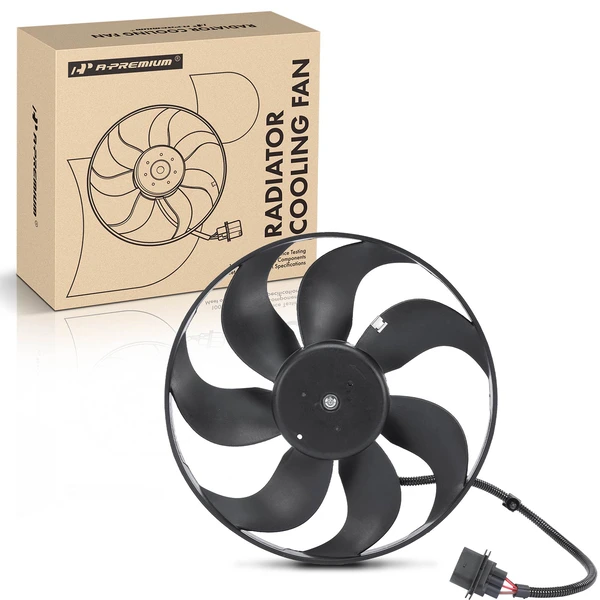 Radiator Cooling Fan Assembly for Audi TT 2000 TT Quattro 2005 VW Jetta 2002 2.0L