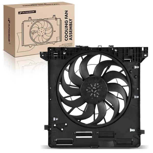 Single Radiator Cooling Fan Assembly with Brushless Motor for 2021-2023 Ford Explorer