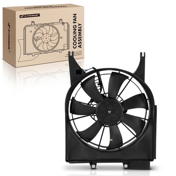 Single Passenger AC Condenser Cooling Fan with Shroud Assembly for Acura RDX 2007-2010