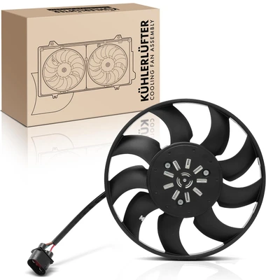 Single Passenger Engine Radiator Cooling Fan with Brushless Motor Assembly
