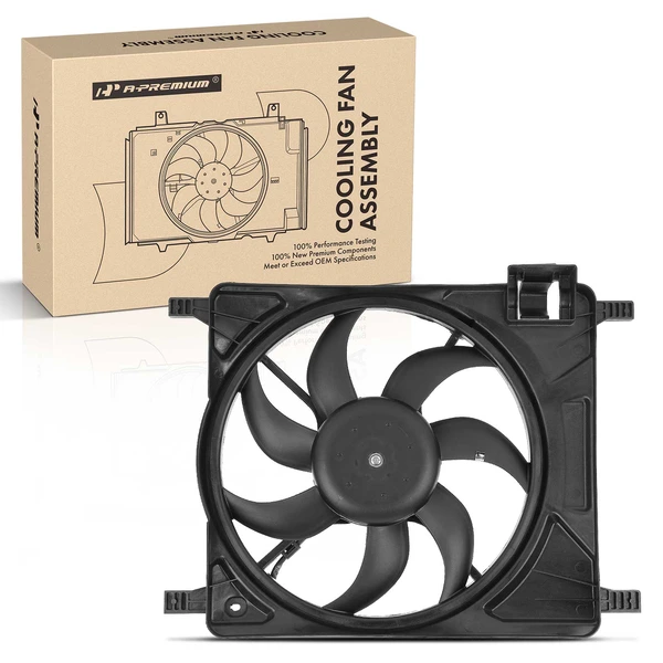 Radiator Cooling Fan Assembly with Shroud for 2012-2015 Chevrolet Spark