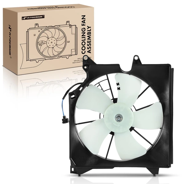 Single Radiator Fan Assembly with Shroud for Acura RLX 2014-2020 V6 3.5L