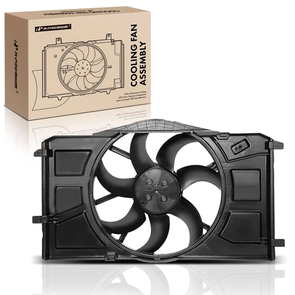 Single Radiator Fan Cooling Assembly with Brushless Motor for 2021-2024 Ford Mustang Mach-E