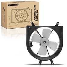 Left Engine Radiator Cooling Fan Assembly with Shroud for 1999-2000 Honda Civic
