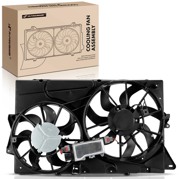 Dual Radiator Fan with Shroud Assembly for 2010-2012 Lincoln MKS