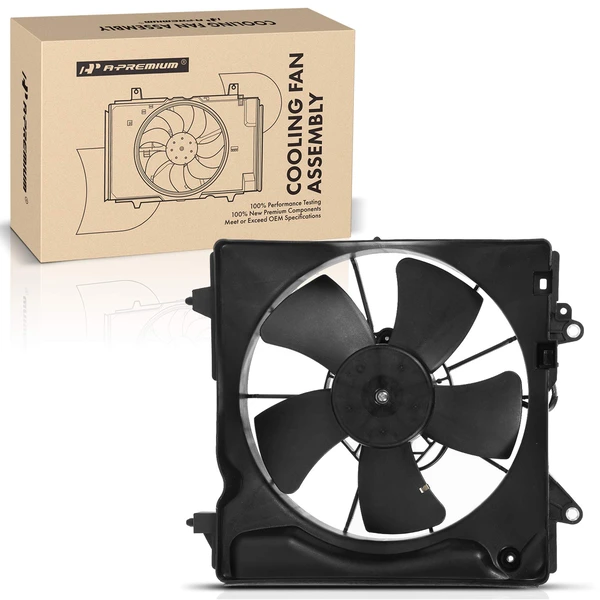 Left Engine Radiator Cooling Fan Assembly with Shroud for Honda HR-V 2016-2022