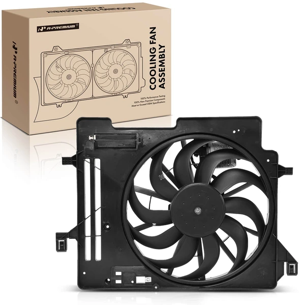 Left Radiator Cooling Fan Assembly with Shroud for Ford Focus 2016