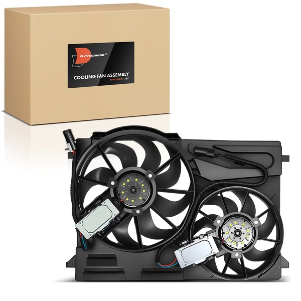 Dual Radiator Cooling Fan Assembly for Volvo XC70 2008-2015 S80 2007-2009 V70 2008