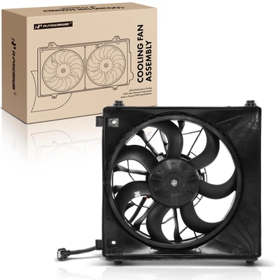 Left Engine Radiator Cooling Fan Assembly with Shroud