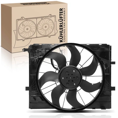 Single Engine Radiator Cooling Fan with Shroud Assembly