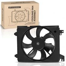 Single AC Condenser Fan Assembly with Shroud for 2001-2006 Hyundai Elantra