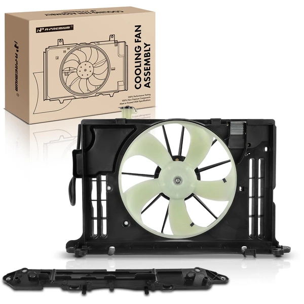 Single Radiator Fan Assembly with Shroud for Toyota Corolla 2014-2019 L4 1.8L