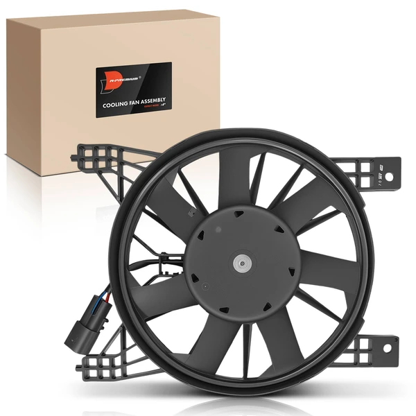 Single Front Passenger Radiator Fan Assembly with Brushless Motor for Chevrolet Corvette 21-25